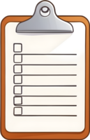 clipboard with pencil and checklist png ai generative