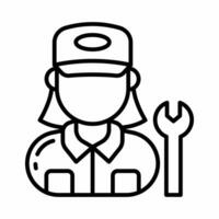 Mechanic icon in vector. Illustration photo