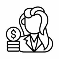 Banker icon in vector. Illustration photo