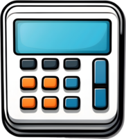 a calculator icon on transparent background ai generative png