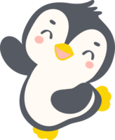 bebé pingüino invierno animal dibujos animados png