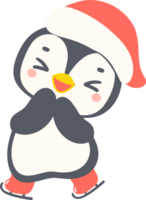 fofa Natal pinguim kawaii inverno animal png