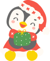 pinguim de natal fofo png