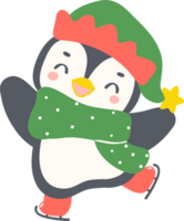 süßer weihnachtspinguin png