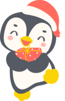 süß Weihnachten Pinguin kawaii Winter Tier png