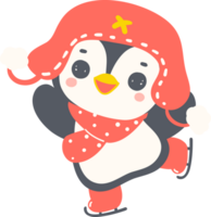 süß Weihnachten Pinguin kawaii Winter Tier png