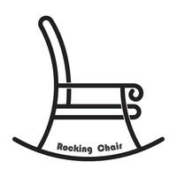 Rocking chair icon vector