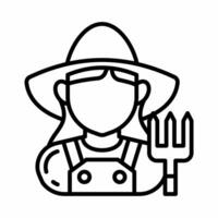 granjero icono en vector. ilustración foto