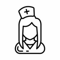 enfermero icono en vector. ilustración foto
