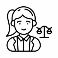 Lawyer icon in vector. Illustration photo