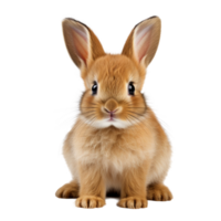 Cute little rabbit isolated on transparent background, created with generative AI png