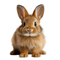 linda pequeño Conejo aislado en transparente fondo, creado con generativo ai png
