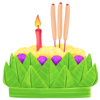 illustratie van loy krathong festival in waterverf stijl png