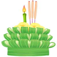 illustration of Loy Krathong festival in watercolour style png