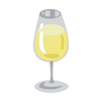 dessin animé plat blanc du vin verre png