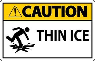 Water Safety Sign Danger - Thin Ice vector