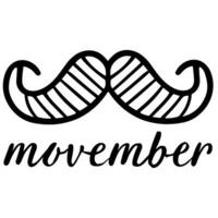graphic of movember mustache on white background for november for men's health photo