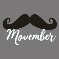 graphic of movember mustache on white background for november for men's health photo