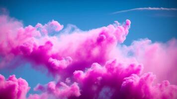 pink dust smoke abstract particles. photo