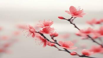 Blossom Beauty in a Serene Outdoor Setting AI generated photo