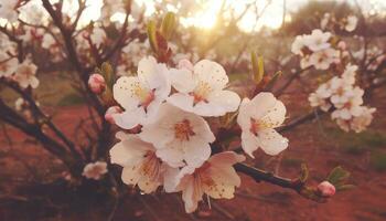 Blossom Beauty in a Serene Outdoor Setting AI generated photo