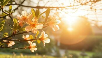 Blossom Beauty in a Serene Outdoor Setting AI generated photo