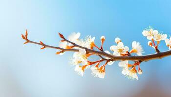 Blossom Beauty in a Serene Outdoor Setting AI generated photo