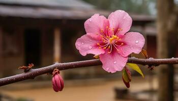 Blossom Beauty in a Serene Outdoor Setting AI generated photo