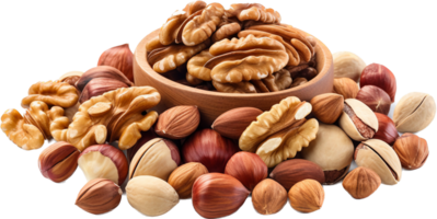 Nuts png with AI generated.