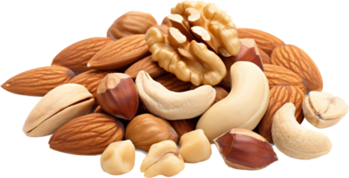 Nuts png with AI generated.