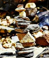 Arranged stone chips photo