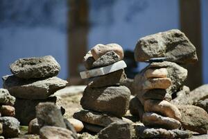 Arranged stone chips photo