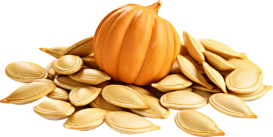 Pumpkin seed png with AI generated.