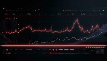 Futuristic Morse Code Data Animation AI generated photo