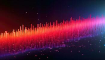 Futuristic Morse Code Data Animation AI generated photo