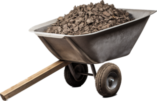 Wheelbarrow png with AI generated.