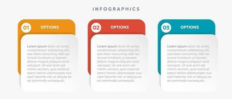 3 options infographics design template vector