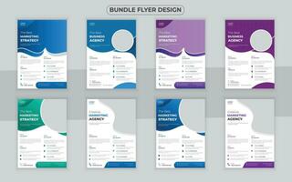 Medical bundle Flyer Design Template and Hospital Flyer set, corporate branding, Medical Brochure vector