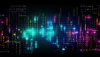 Futuristic Data Display in Morse Code AI generated photo