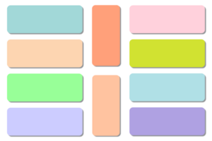 10 pastel cor paleta conjunto isolado com transparente fundo png