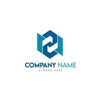qn corporativo letra vector logo diseño
