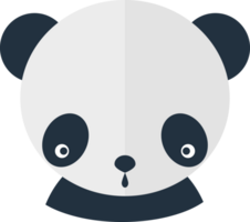 cor avatar panda cabeça surpreso e confuso png