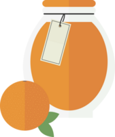 transparent Krug mit Orange Marmelade, Saft png