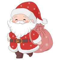 santa claus cartoon cute vector