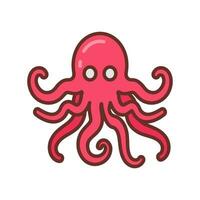 Octopus icon in vector. Illustration vector