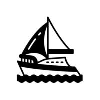 Sailboat icon in vector. Illustration vector