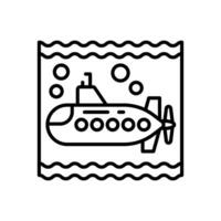 Submarine icon in vector. Illustration vector