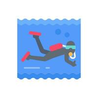 Diving icon in vector. Illustration vector