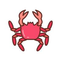 Crab icon in vector. Illustration vector