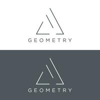 Modern and luxurious geometric triangle abstract template logo element.Logo for business, brand and company. vector